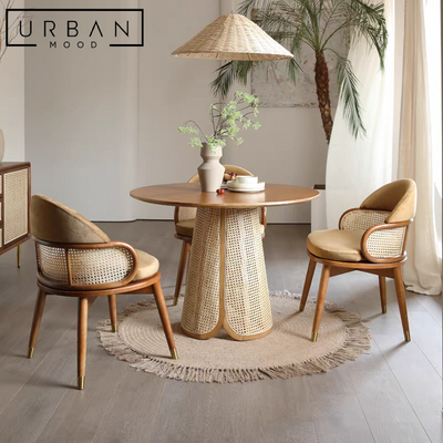MOSCA Japandi Solid Wood Round Dining Table