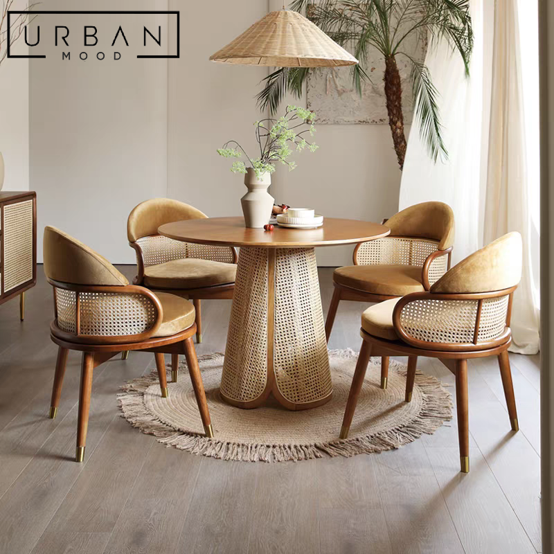 MOSCA Japandi Solid Wood Round Dining Table