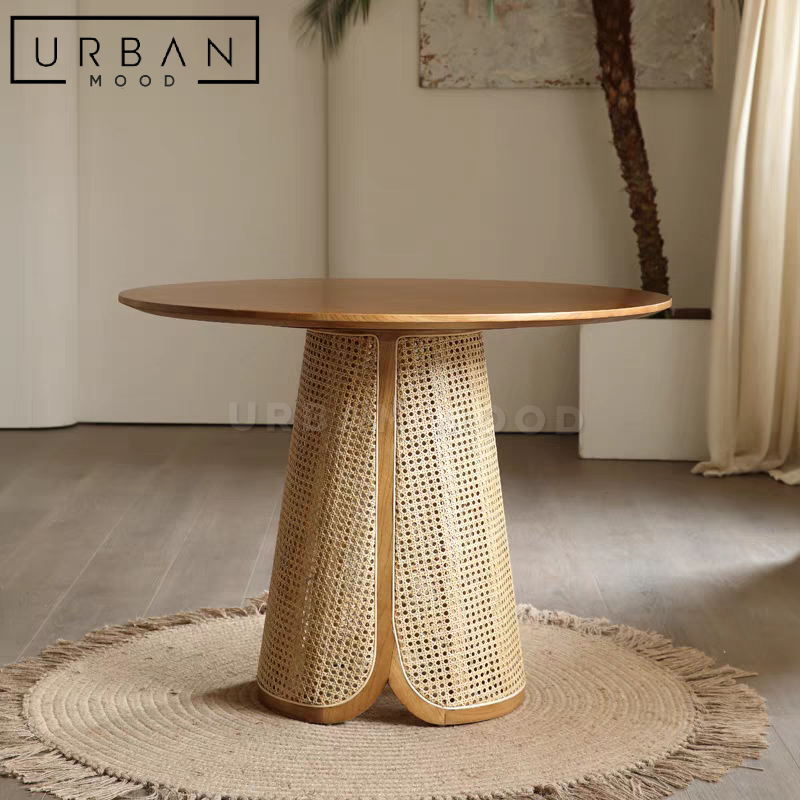 MOSCA Japandi Solid Wood Round Dining Table