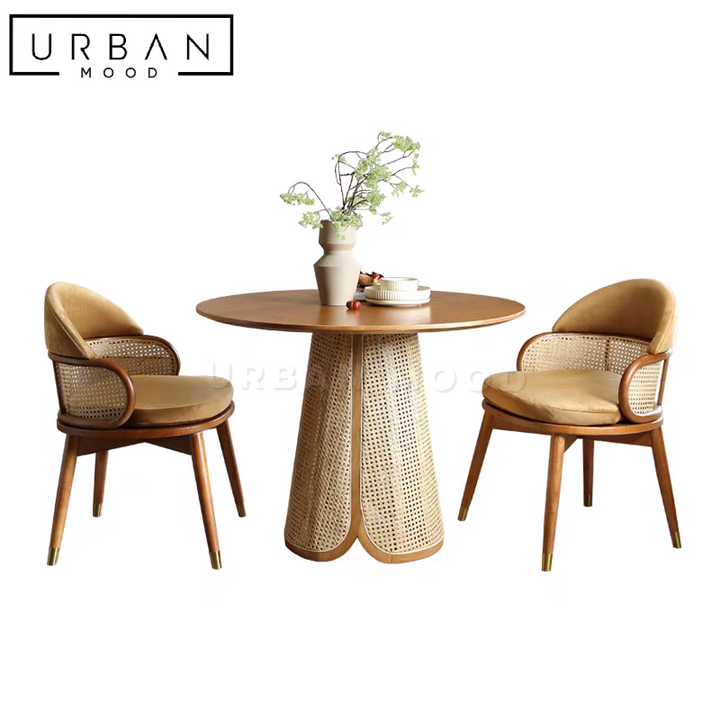 MOSCA Japandi Solid Wood Round Dining Table