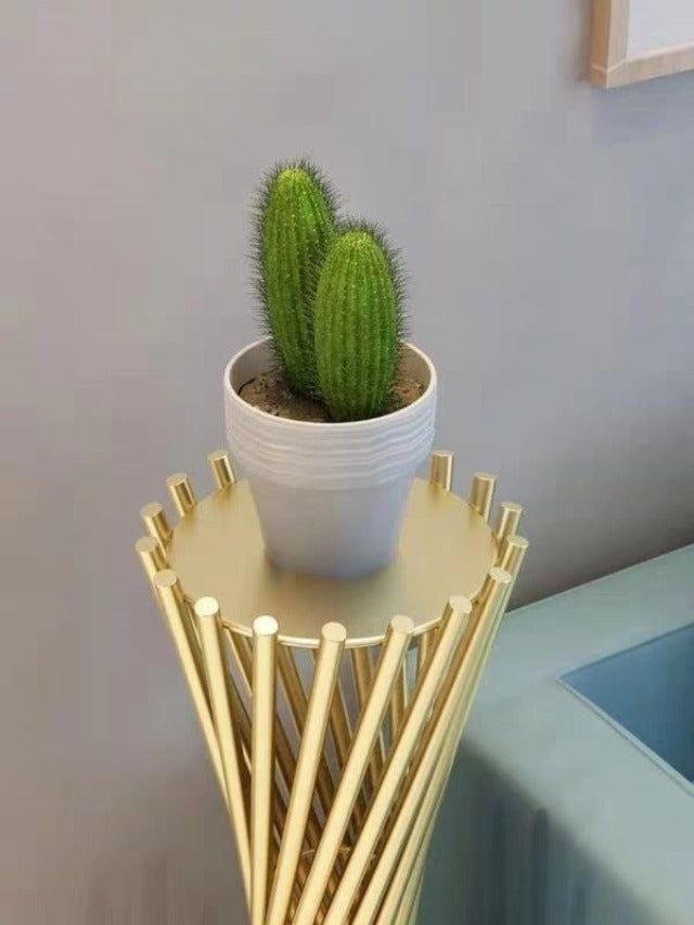 BIANCA Gold Torch Plant Stand