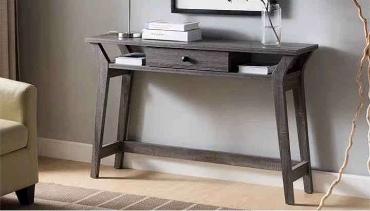 CHARON Ash Grey Wooden Hallway Console