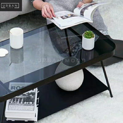CRESTON Modern Glass Coffee Table