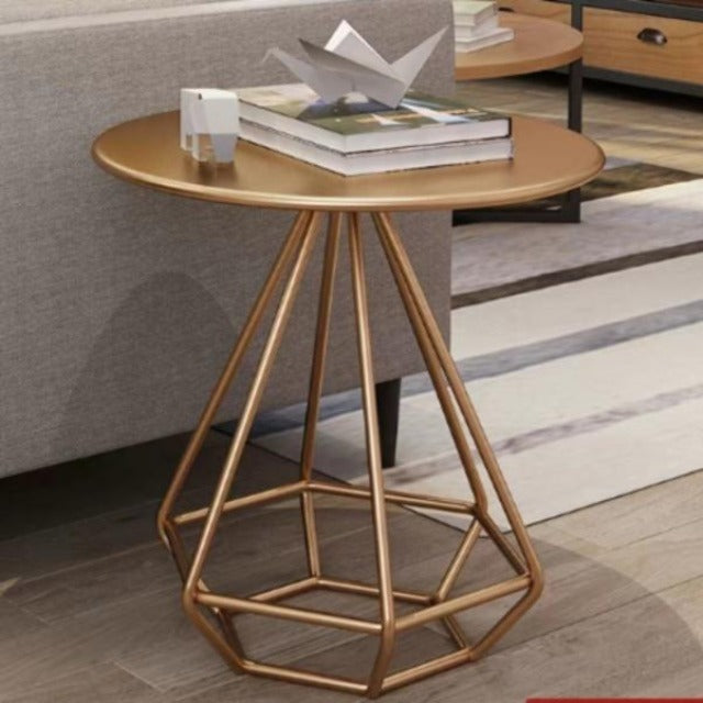 ADEN Minimalist Diamond Wireframe Side Table – Urban Mood
