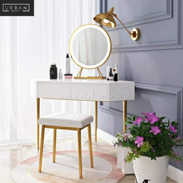 AURIA Modern Corner Vanity Table