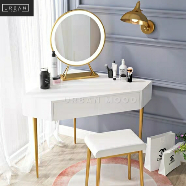 AURIA Modern Corner Vanity Table