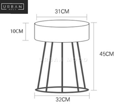 BARK Rustic Solid Wood Side Table