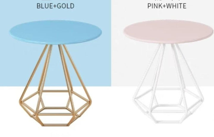 ADEN Minimalist Diamond Wireframe Side Table