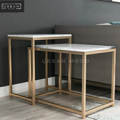CLIFF Luxury Marble Nesting Side Tables
