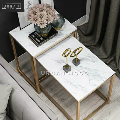 CLIFF Luxury Marble Nesting Side Tables