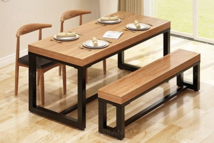 AMOUR Rustic Solid Wood Dining Table