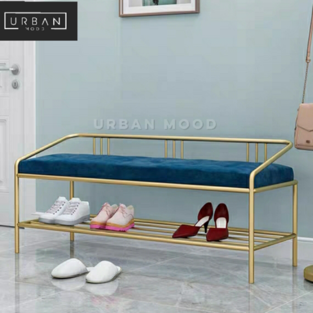 CITY Modern Velvet Ottoman Bench