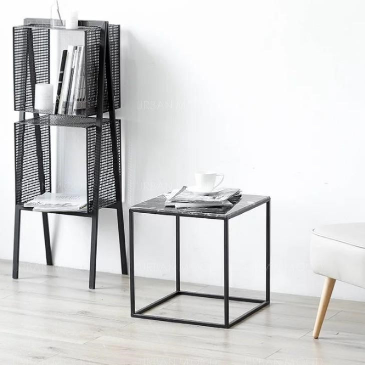 ORMEROD Marble Glass Wire Frame Side Table – Urban Mood