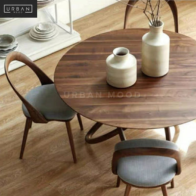OBLIQUE Postmodern Solid Wood Round Dining Table
