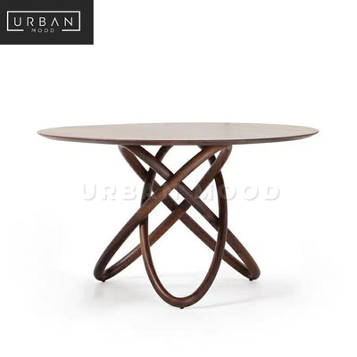 OBLIQUE Postmodern Solid Wood Round Dining Table