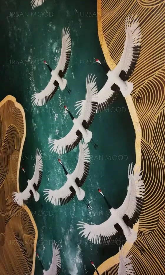 PARADISE Migrating Birds Large Wall Art Deco