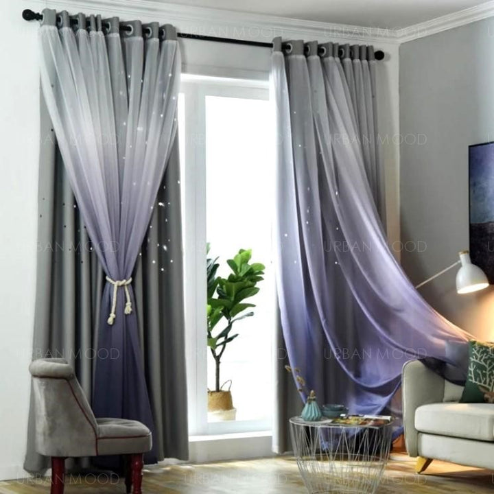 PEEKABOO Ombre Starburst Curtains