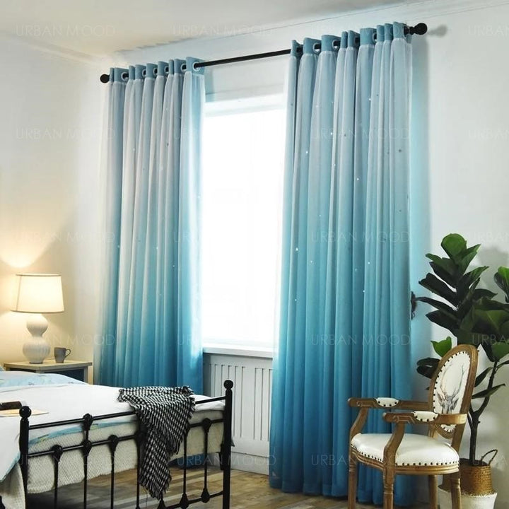 PEEKABOO Ombre Starburst Curtains