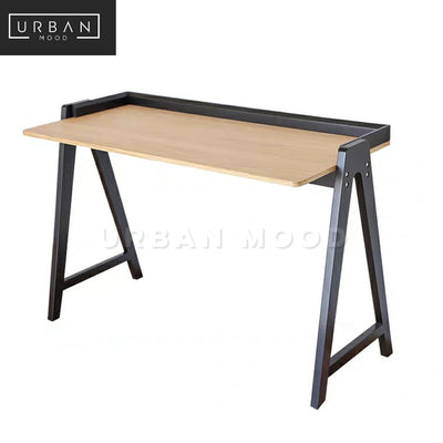 PLIER Industrial Solid Wood Study Table