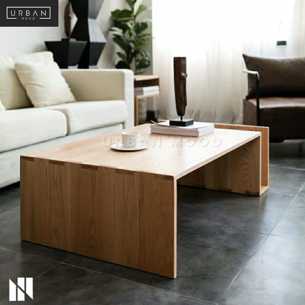 PEAK Japanese Solid Wood Coffee Table