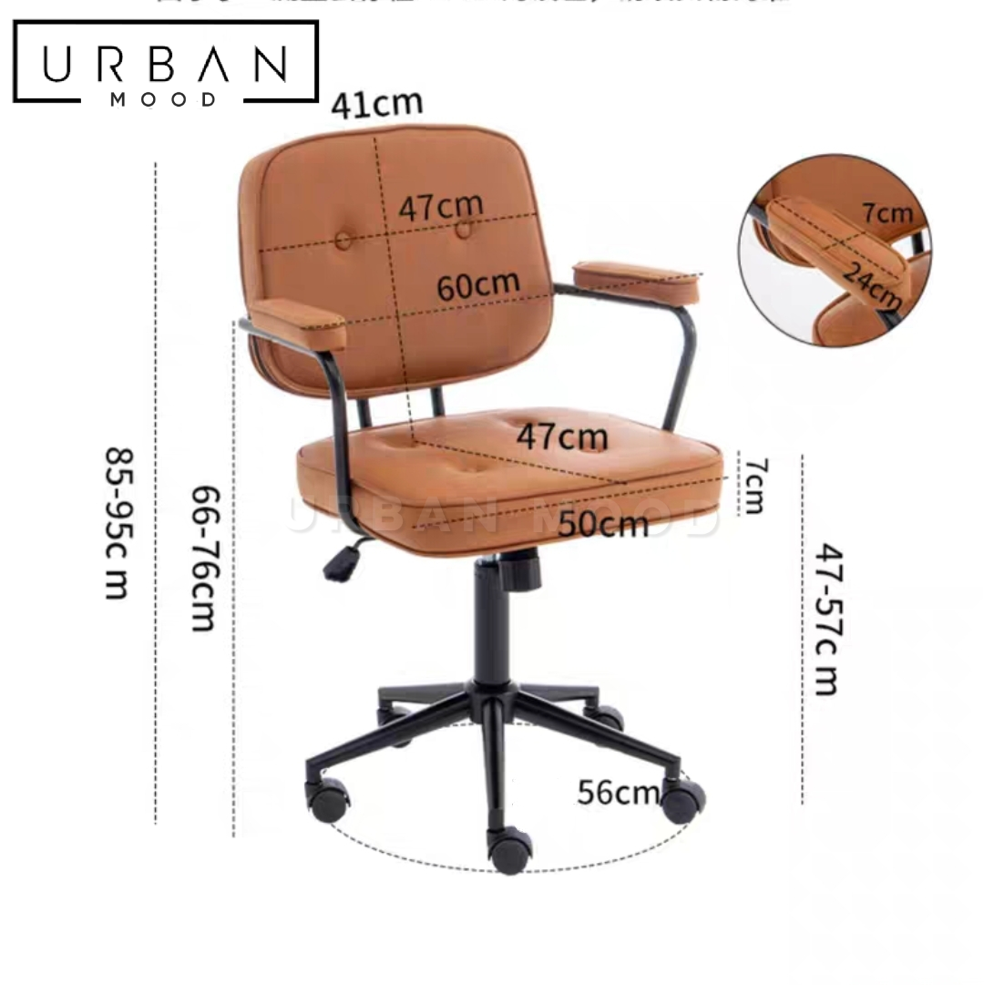 POLLEN Modern Leather Study Chair