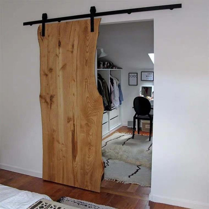 REID Modern Wood Slab Barn Door