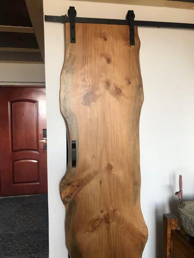 REID Modern Wood Slab Barn Door