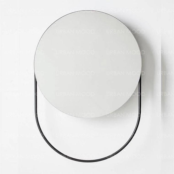 REIKO Round Wall Mirror Rack