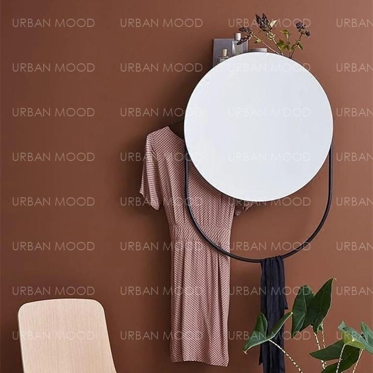 REIKO Round Wall Mirror Rack