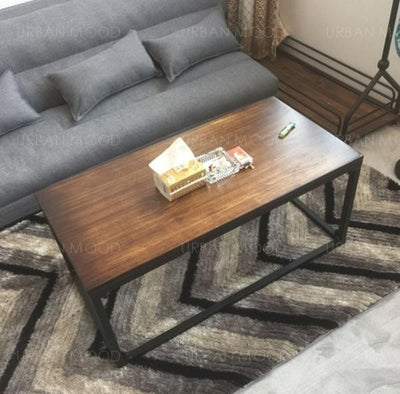 RINGO Modern Minimalist Raw Wood Coffee Table