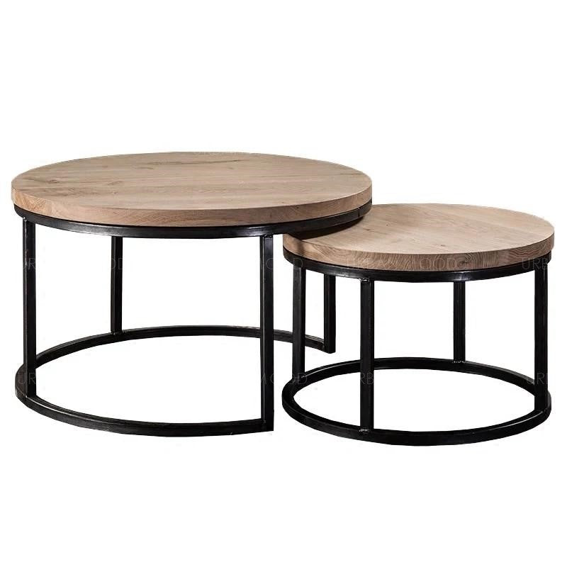 ROMER Modern Industrial Rustic Wood Coffee Table
