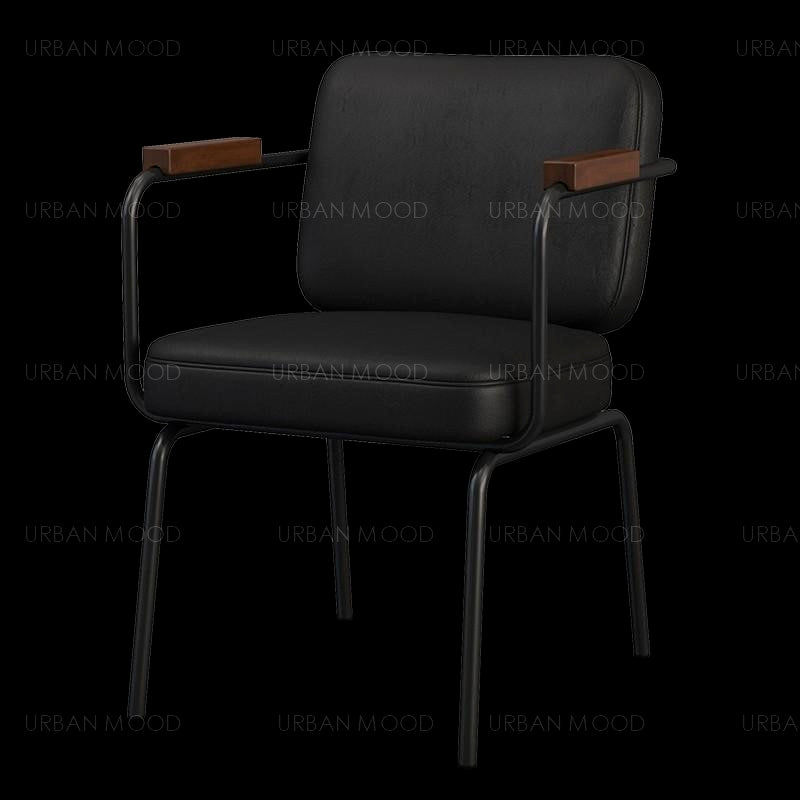 RONNIE Vintage Faux Leather Office Dining Chair