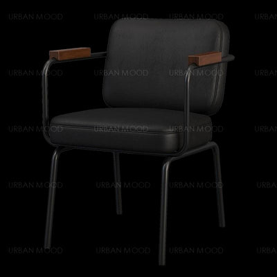 RONNIE Vintage Faux Leather Office Dining Chair