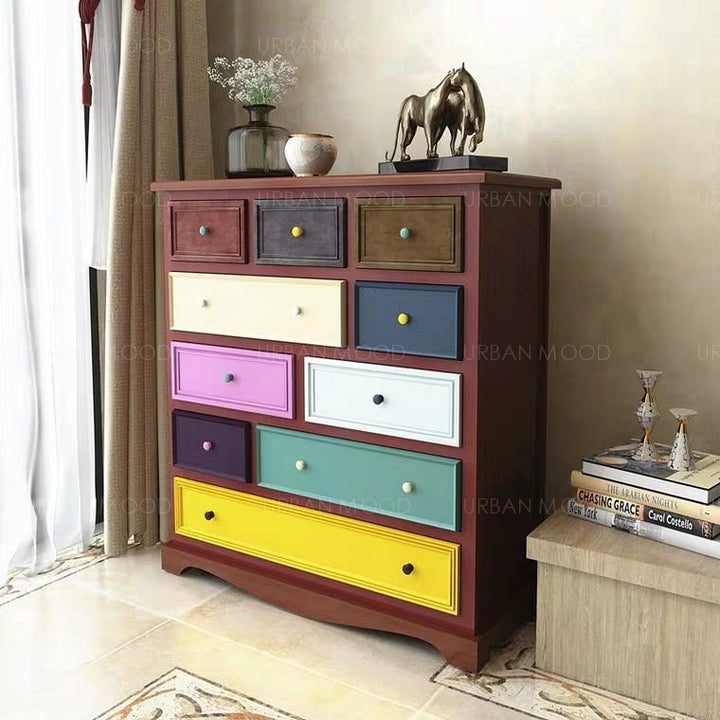 RUSSELL Rustic Tall Chest of Drawers