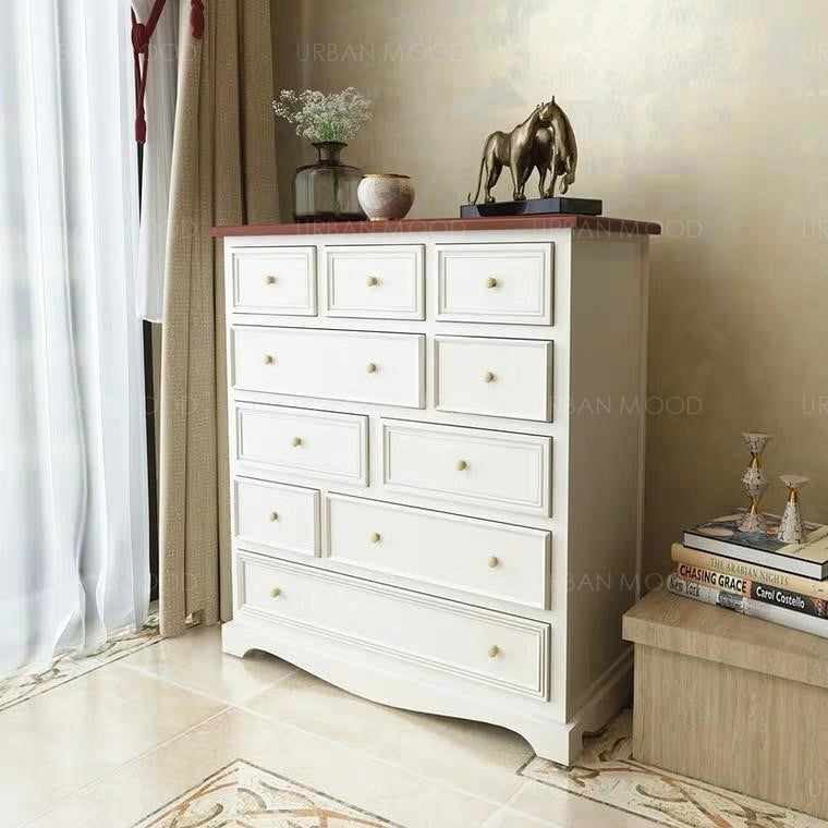 RUSSELL Rustic Tall Chest of Drawers