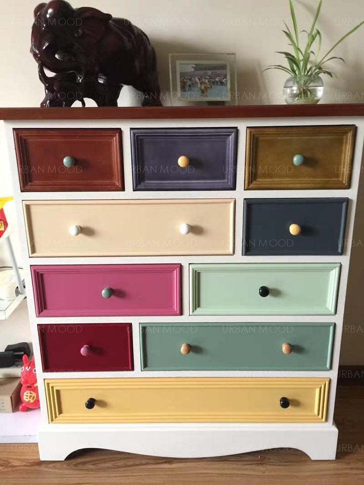 RUSSELL Rustic Tall Chest of Drawers