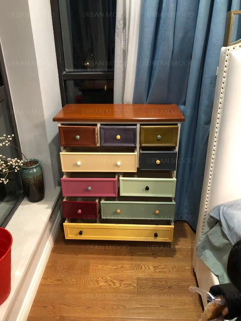 RUSSELL Rustic Tall Chest of Drawers