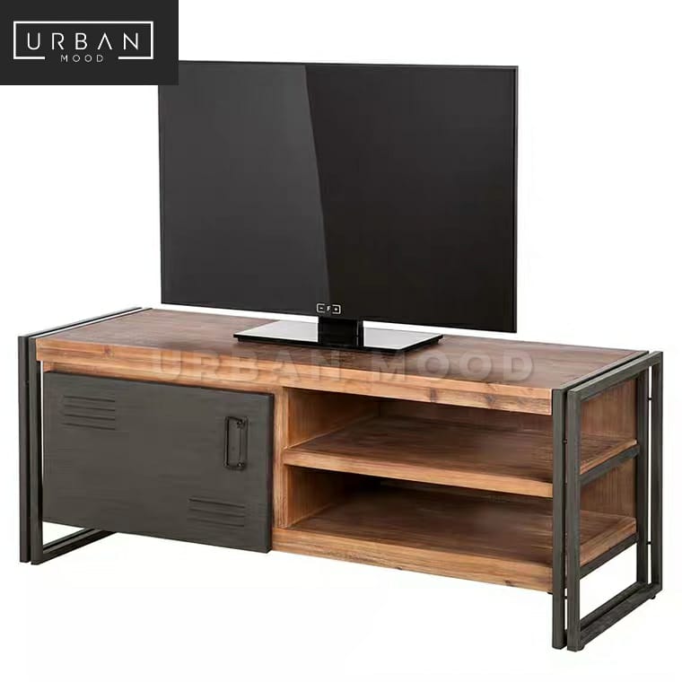 RIDGET Industrial Solid Wood TV Cabinet