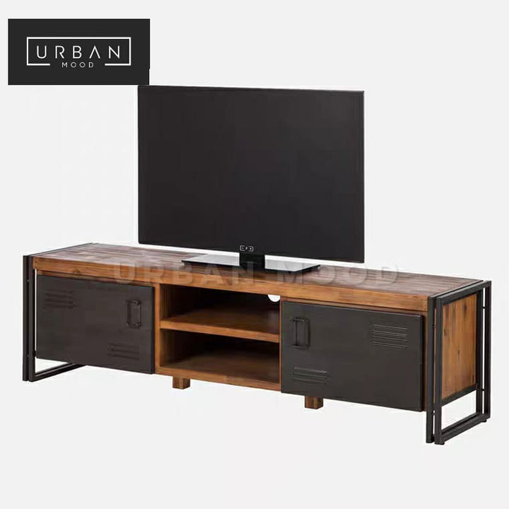 RIDGET Industrial Solid Wood TV Console