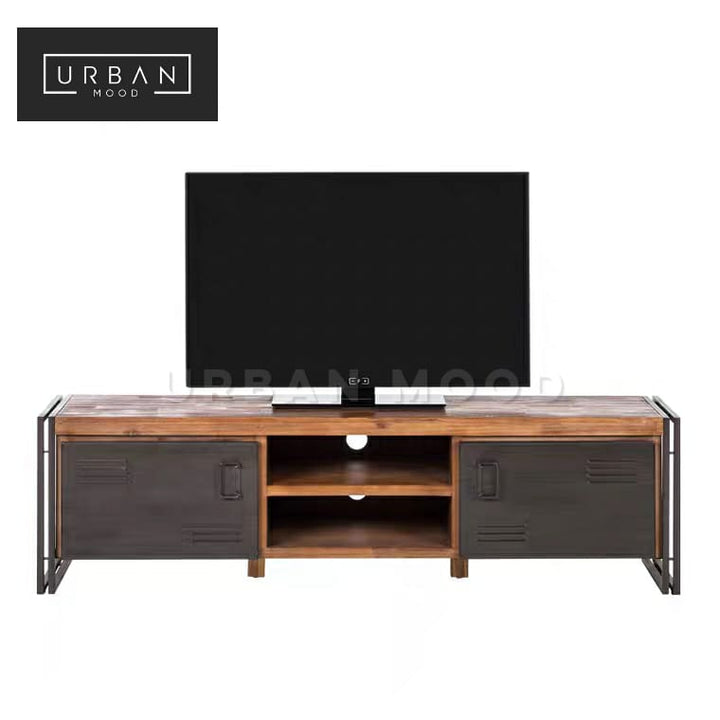 RIDGET Industrial Solid Wood TV Console