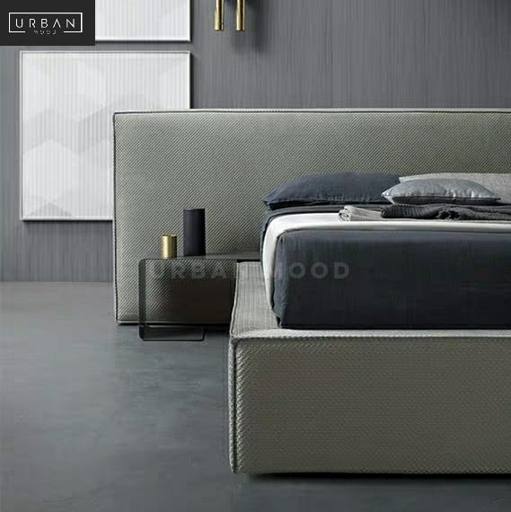 SACHS Modern Leather Platform Bedframe