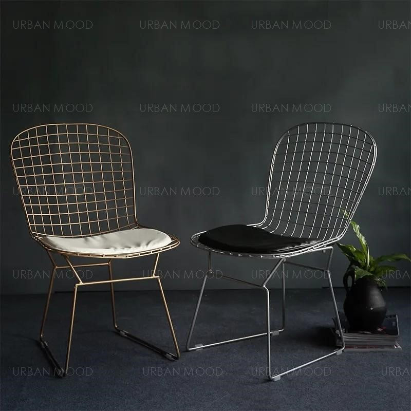 SANCTUARY Modern Wire Frame Office Dining Chair