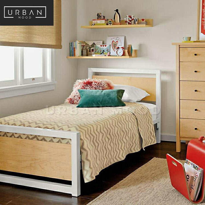 SEAN Industrial Solid Wood Bedframe