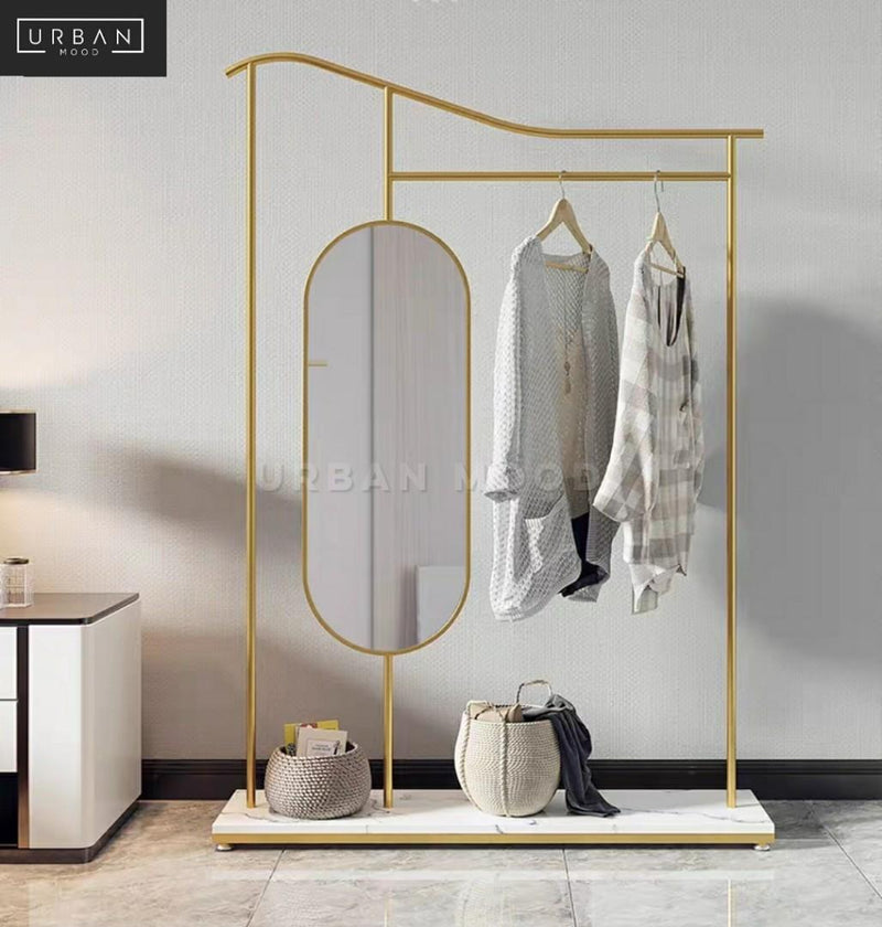 SNAZ Modern Mirror Clothes Stand