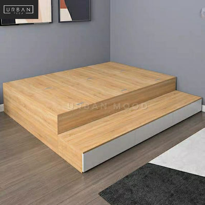 STEFAN Minimalist Platform Storage Bed