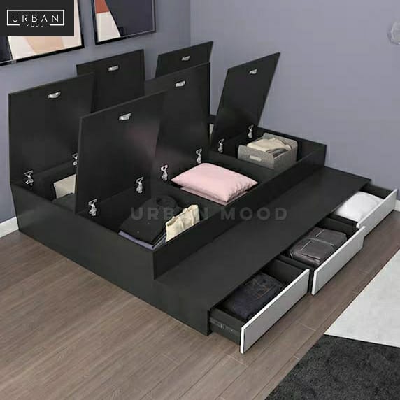 STEFAN Minimalist Platform Storage Bed