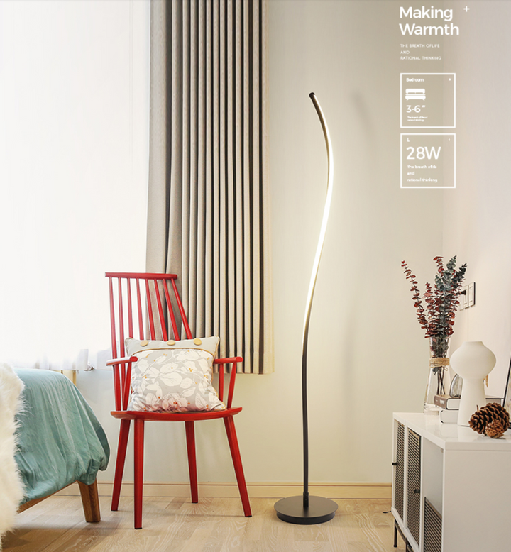 HADI Contemporary Minimalist LED Swirl Standing Lamp