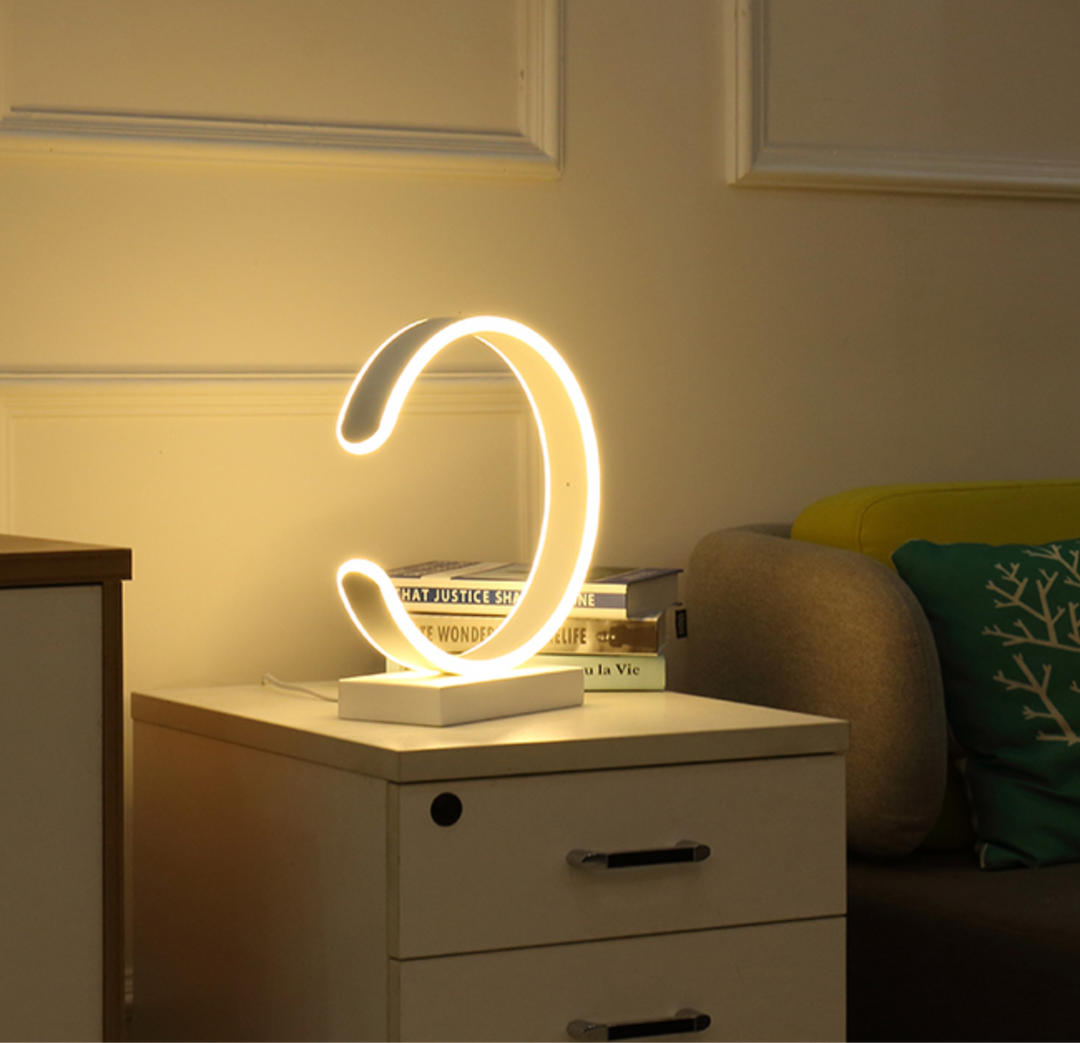 LADA Half Moon LED Monochrome Table Lamp