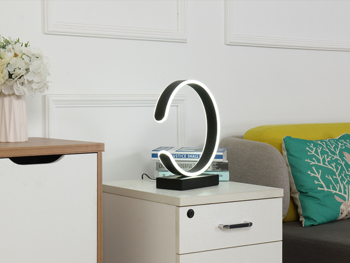 LADA Half Moon LED Monochrome Table Lamp