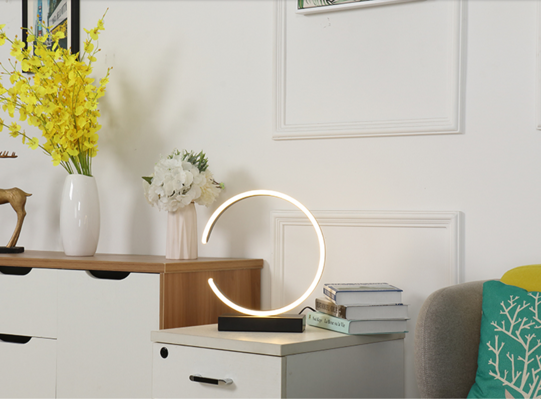 LADA Half Moon LED Monochrome Table Lamp